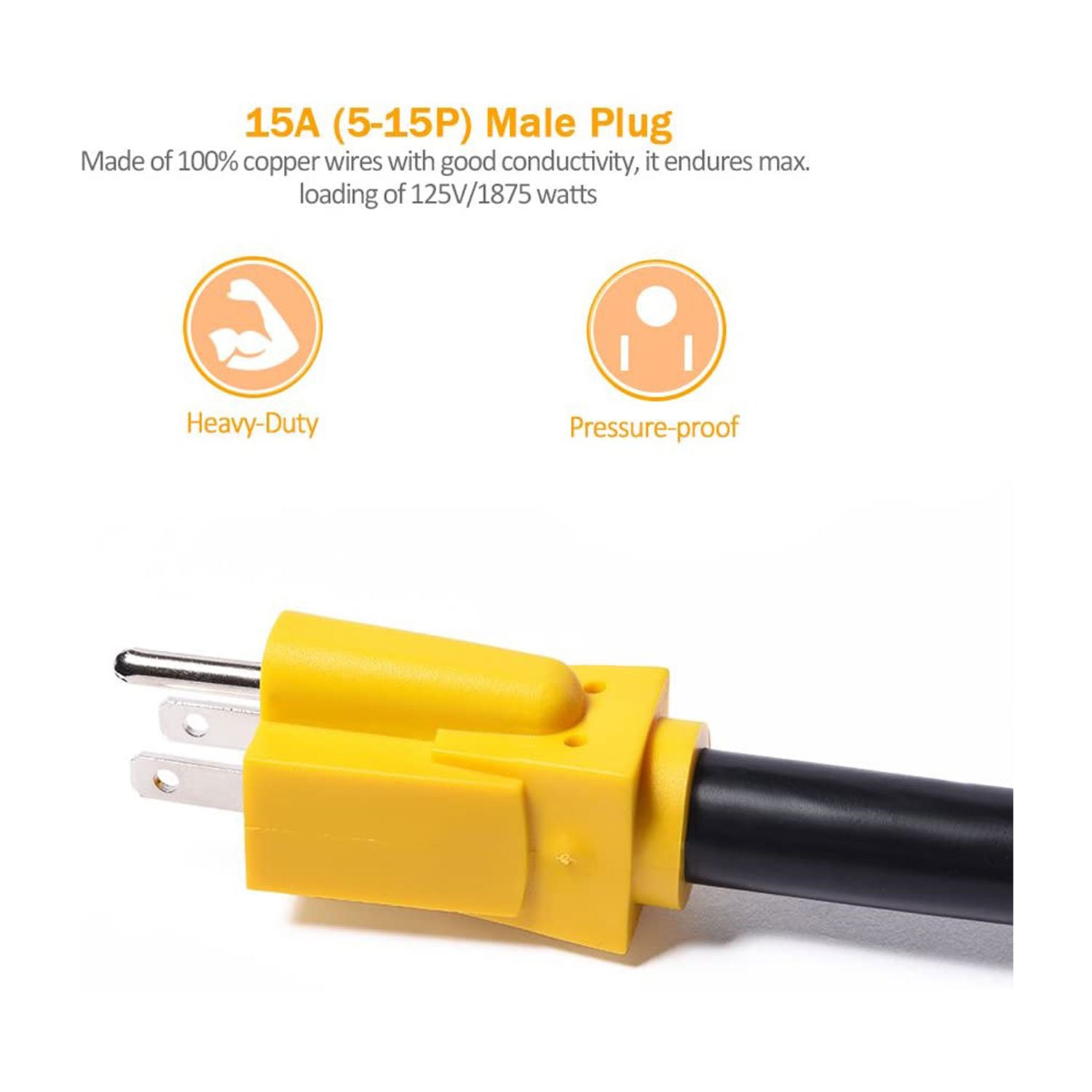 SnowyFox RV 15Amp to 50Amp Adapter - 15Male - Imagem 2