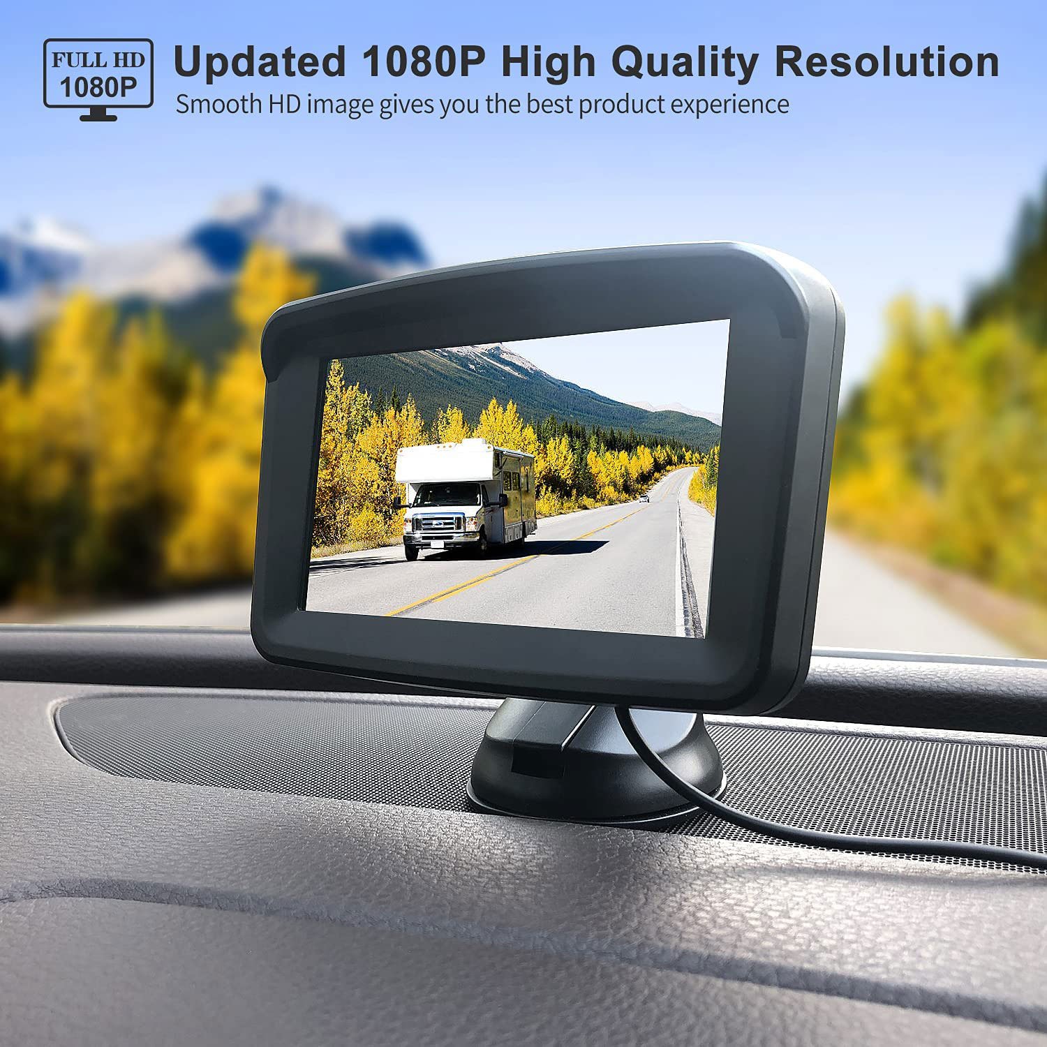 5" Monitor with 1080P Backup Camera for Truck - Imagem 2